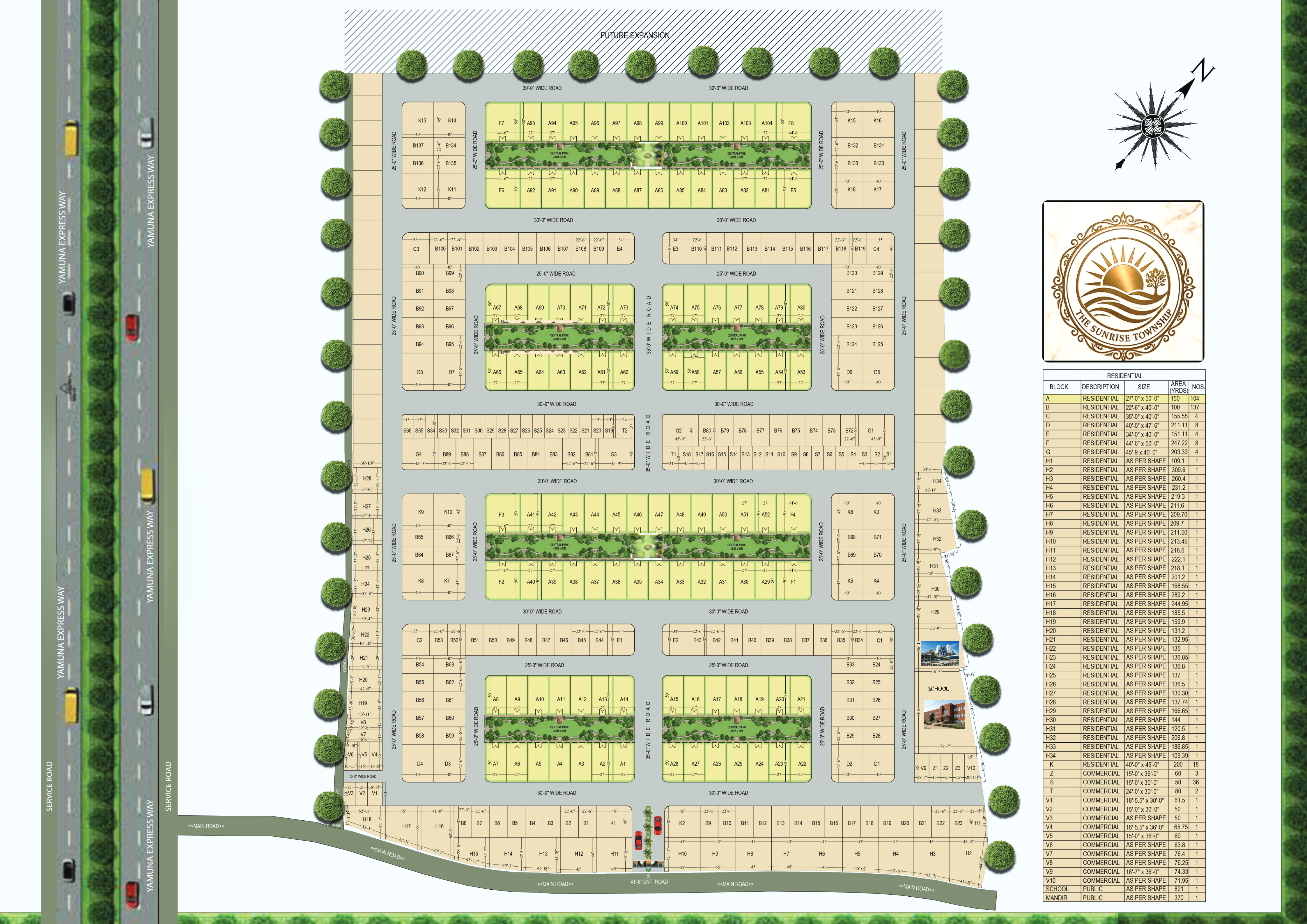 The Sunrise Township Official Layout